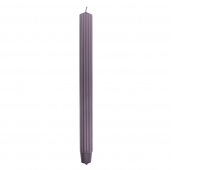 Long ribbed dinner candle DONAU HOME, 25x300 mm, blackberry