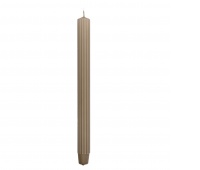 Long ribbed dinner candle DONAU HOME, 25x300 mm, 4 pcs, pepper