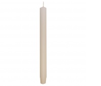 Long ribbed dinner candle DONAU HOME, 25x300 mm, 4 pcs, cream