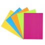 Folder with ruber band OFFICE PRODUCTS, Fluo soft touch, cardboard/ lacquer, A4, 320gsm, 3-ply, color mix