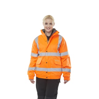 Warning jacket BEESWIFT Bomber, size S, orange