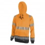 Warning hooded sweatshirt BEESWIFT, size S, orange/black