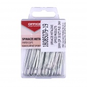 Spinacze metalowe OFFICE PRODUCTS, 50mm, w pudełku, 30szt., srebrne