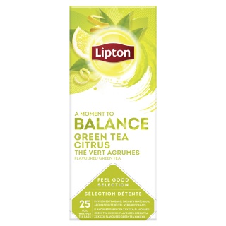 Tea LIPTON Balance, green, citrus, 25 envelopes