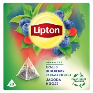 Tea LIPTON, pyramids, green, berry and goya, 20 bags