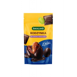 Raisins in dark chocolate, BAKALLAND, 62g