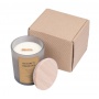 Soy candle DONAU HOME, in glass, wooden lid and wick, Nature's Harmony, 200g