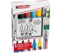 Set of flipchart effect markers e-385, e-380 i e-383 EDDING, set 6, color mix