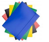 Teczka z gumką OFFICE PRODUCTS, karton/lakier, A4, 320gsm, 3-skrz., mix kolorów