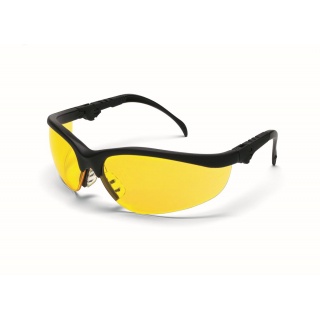 Safety glasses MCR Klondike Plus, yellow lenses, black frames