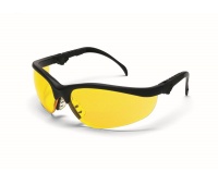 Safety glasses MCR Klondike Plus, yellow lenses, black frames