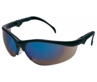 Safety glasses MCR Klondike Plus, blue mirror lenses, black frames