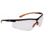 Safety glasses MCR Marazion, clear UV lenses, black-orange frames