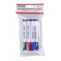 Zestaw 4 markerów z gąbką magnetyczną OFFICE PRODUCTS, do tablic suchościeralnych, mix kolorów