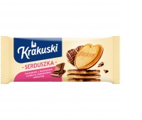 Cookies KRAKUSKI, butter hearts in milk chocolate, 171g