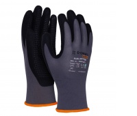Rękawice DONAU SAFETY Flex-Dotted, kat. II, rozm. 7, szare