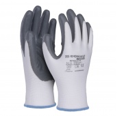 Gloves DONAU SAFETY Nitrile 01, kat. II, size 9, grey