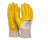 Gloves DONAU SAFETY Nitrile 02, kat. II, size 8, yellow