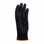 Gloves DONAU SAFETY PU Black, kat. II, size 7, black