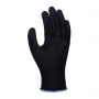 Gloves DONAU SAFETY PU Black, kat. II, size 9, black
