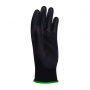 Gloves DONAU SAFETY PU Black, kat. II, size 11, black