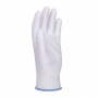 Gloves DONAU SAFETY PU White, kat. II, size 9, white