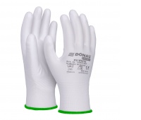 Gloves DONAU SAFETY PU White, kat. II, size 11, white