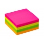 Self-adhesive cube Q-CONNECT, 76x76mm, 1x400 sheets, 4 colours, neon