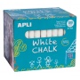 School chalk APLI, round, 9x80mm, 100 pcs, white