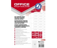 Etykiety OFFICE PRODUCTS, 70x25,4mm, białe, 100 ark.