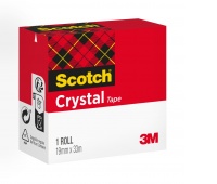 Taśma samoprzylepna SCOTCH® Crystal Clear (600), w pudełku 19mmx33m, transparentna