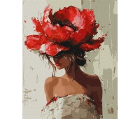 Paint by numbers IDEYKA, 40x50cm, exquisite flower bud, 1 pcs, in a box