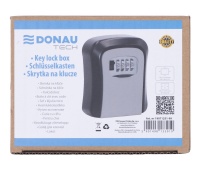 Key lock box DONAU TECH, 115x95x40 mm, black and silver