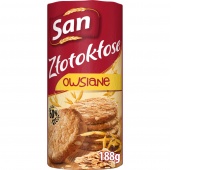 Ciastka złotokłose SAN, owsiane, 188g