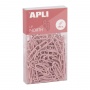 Round clips APLI Up North, 28mm, 140pcs, in box with hang tag, pink
