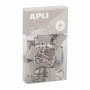 Binder clips APLI Up North, 19mm, 15pcs, in box with hang tag, grey