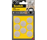 Bardzo miękkie podkładki z wełny SCOTCH, okrągłe, 25mm, 8 szt., beżowe