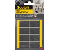 Podkładki przylepne SCOTCH, prostokątne, 35x24mm, 8 szt., czarne