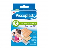 Plastry VISCOPLAST dla aktywnych, 3 rodzaje, 3 rozmiary, pudełko, 15szt.