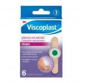 Plastry na odciski VISCOPLAST, z kwasem salicylowym,70x12,5mm, pudełko, 6szt.