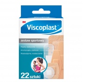 Plastry VISCOPLAST Sportowy, 3 rodzaje, 6 rozmiarów, 22szt.