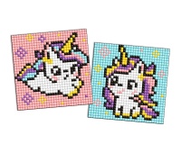 Diamond mosaic on magnet IDEYKA, 9x9cm, kids, two unicorns, 2 pcs