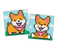 Diamentowa mozaika na magnesie IDEYKA, 9x9 cm, kids, zabawne psy, 2 szt.