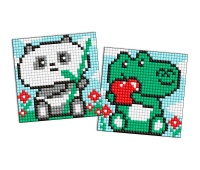 Diamentowa mozaika na magnesie IDEYKA, 9x9 cm, kids, dziwne rozkosze, 2 szt.