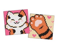 Diamond mosaic on a sticker IDEYKA, 9x9cm, kids, puffy, 2 pcs