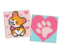 Diamond mosaic on a sticker IDEYKA, 9x9cm, corgi, 2 pcs