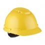 Safety helmet 3M (H700N-GU), screw adjustment, vented, sweatband, yellow