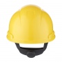 Safety helmet 3M (H700N-GU), screw adjustment, vented, sweatband, yellow