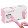Powder-free nitrile gloves CLARA, 100 pcs, size XS, pink