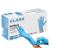 Powder-free nitrile gloves CLARA, 100 pcs, size L, blue